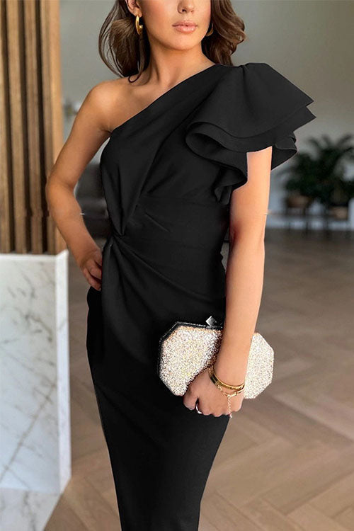 April | Elegant Summer One-Shoulder Dress