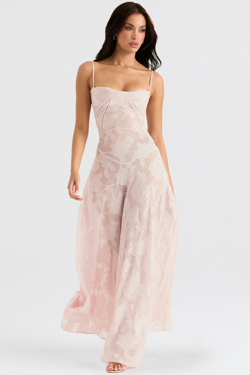 Lucy | Floral Lace Maxi Dress
