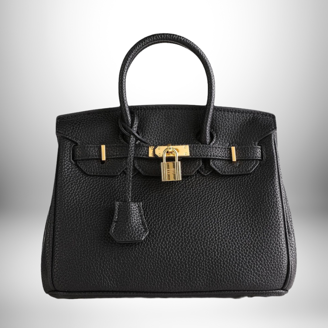 Bonnie | Leather Handbag with Gold Accents