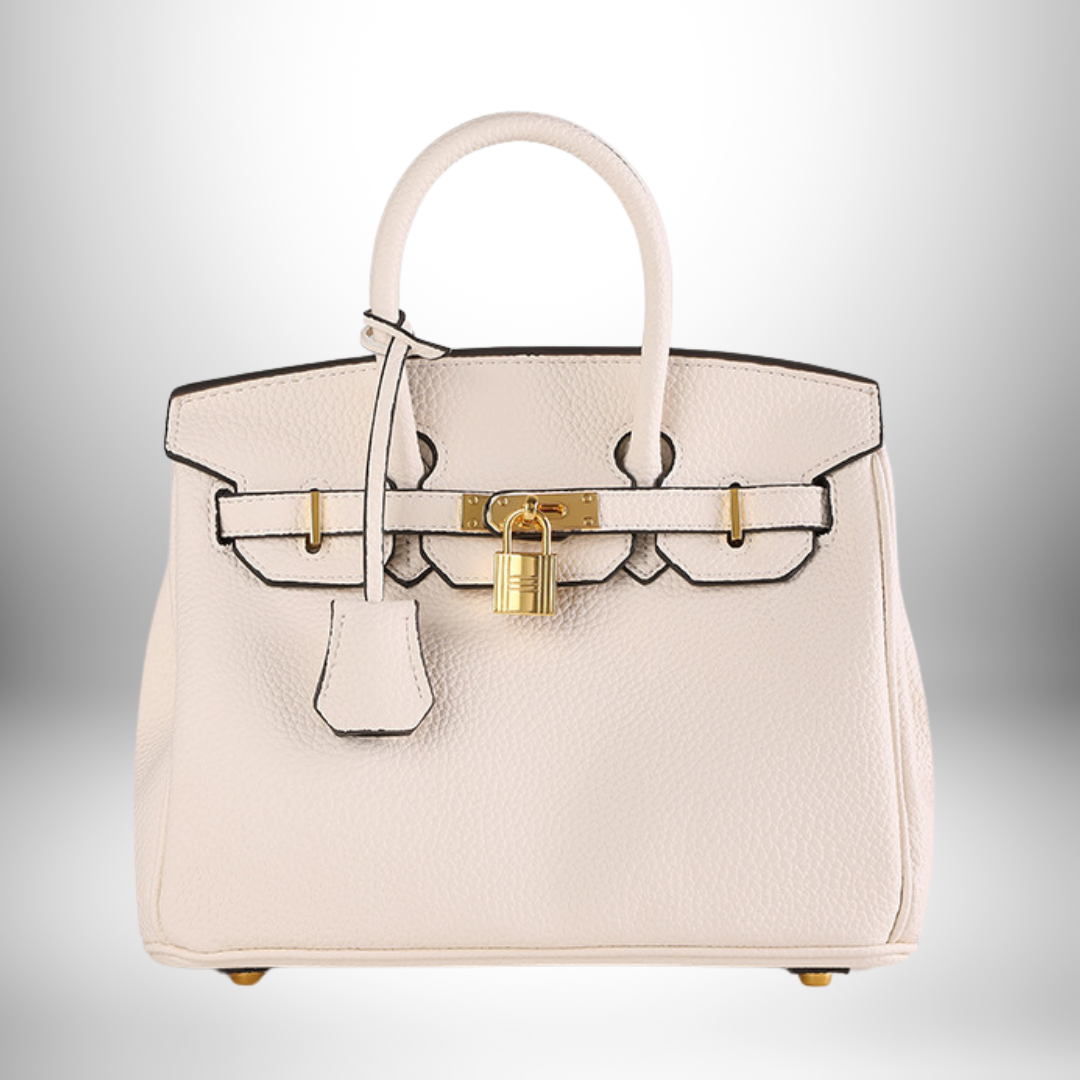 Bonnie | Leather Handbag with Gold Accents