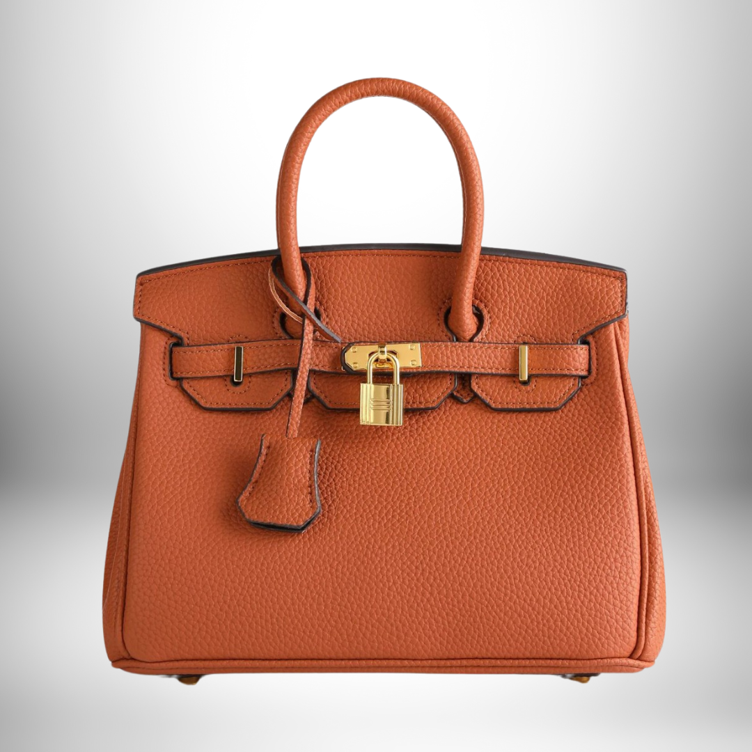 Bonnie | Leather Handbag with Gold Accents