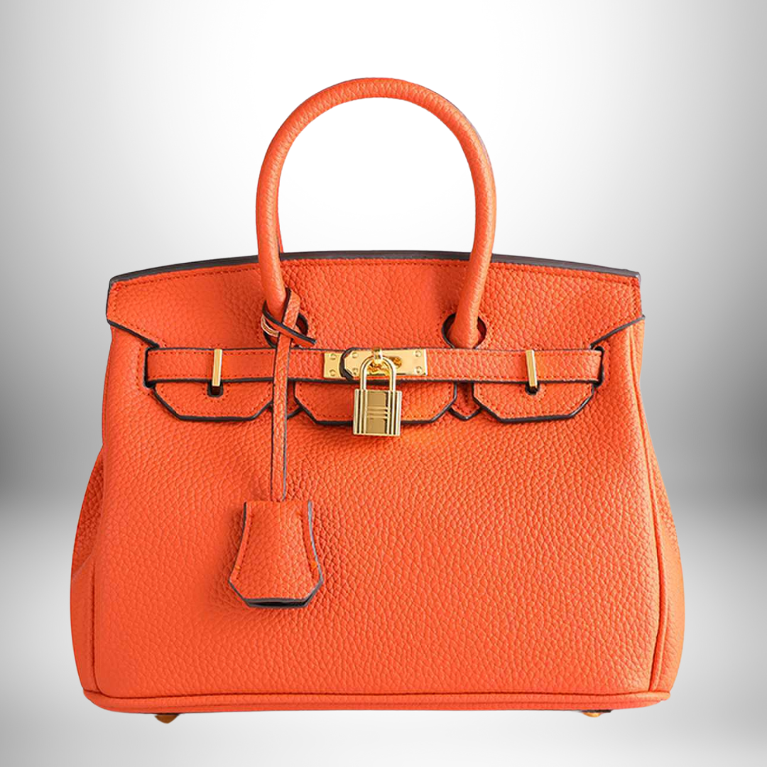 Bonnie | Leather Handbag with Gold Accents