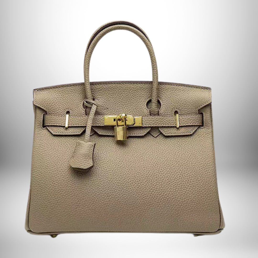 Bonnie | Leather Handbag with Gold Accents