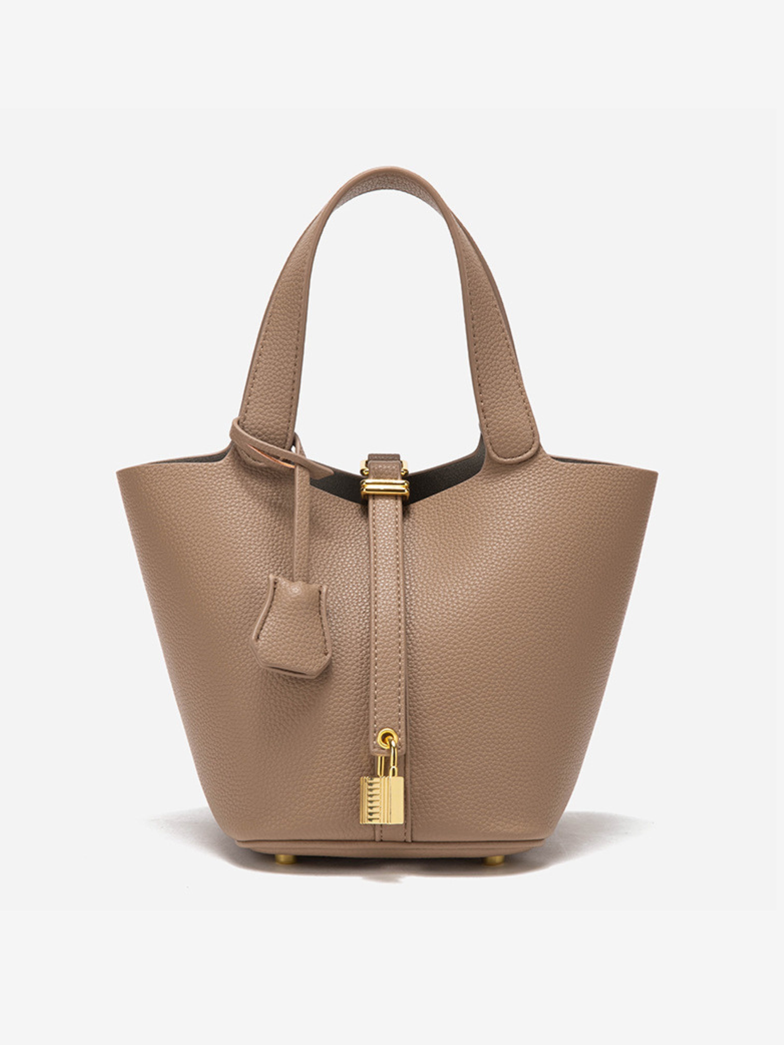Brandy | Luxe Handbag with Lock Closure