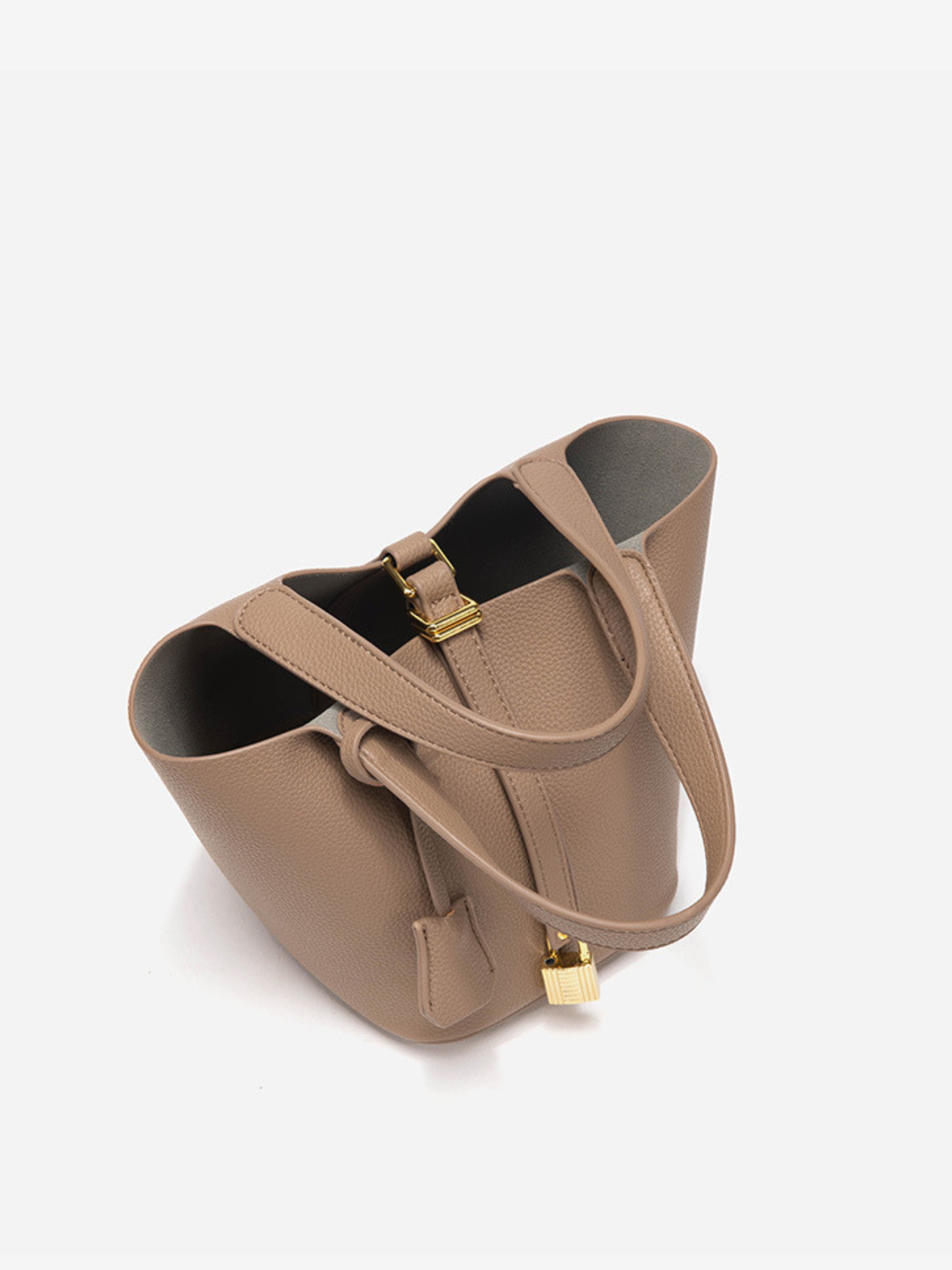 Brandy | Luxe Handbag with Lock Closure