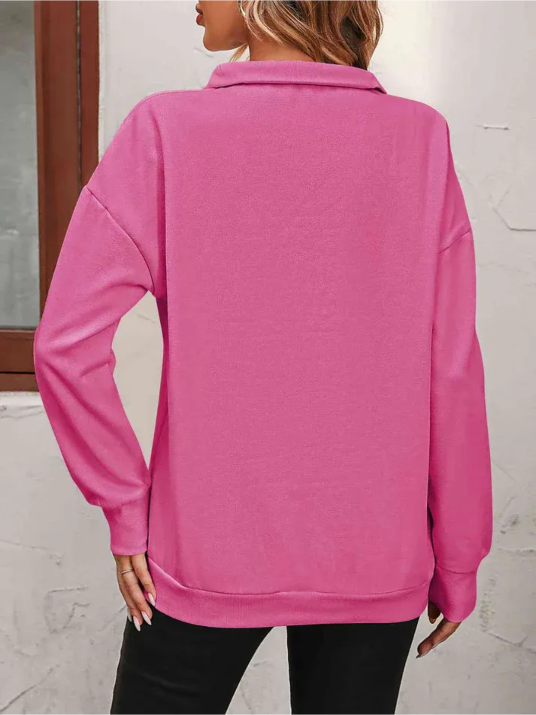Sofie Sweatshirt with zipper and hanging shoulder for women