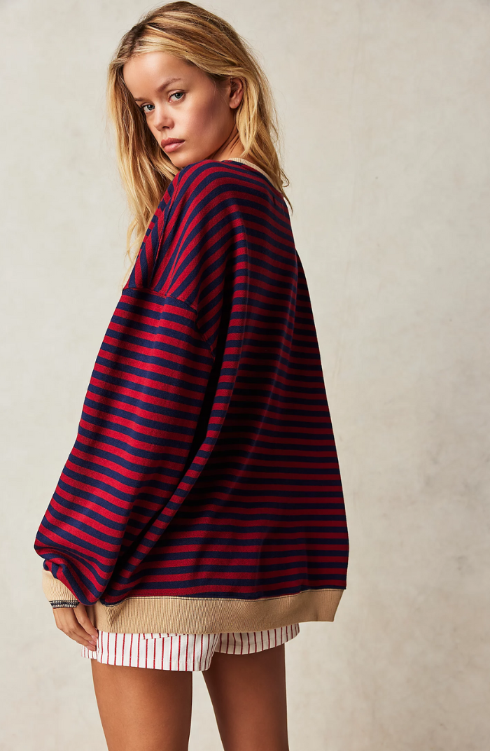 LENA™ Oversized striped sweater