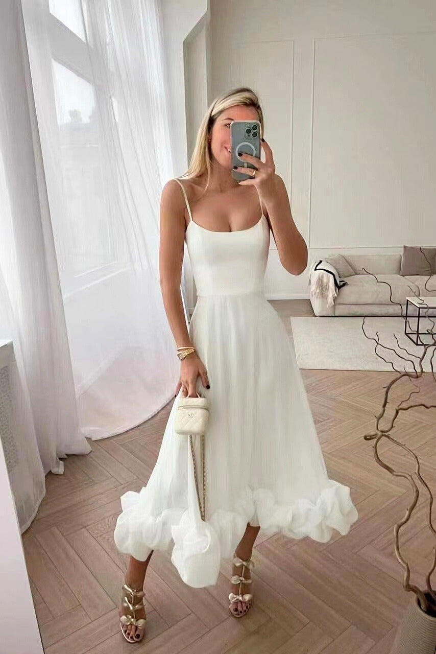 Leah | Elegant Ruffle Summer Dress
