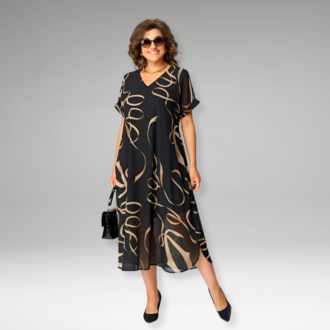 Sanne – Light Dress with Graphic Print