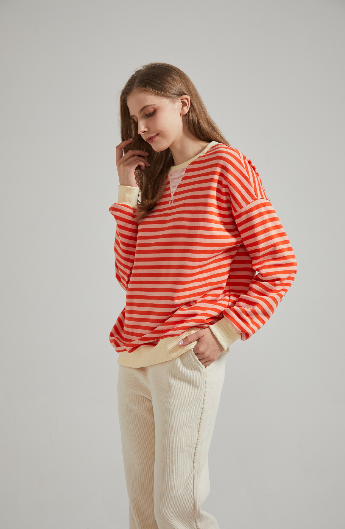 LENA™ Oversized striped sweater