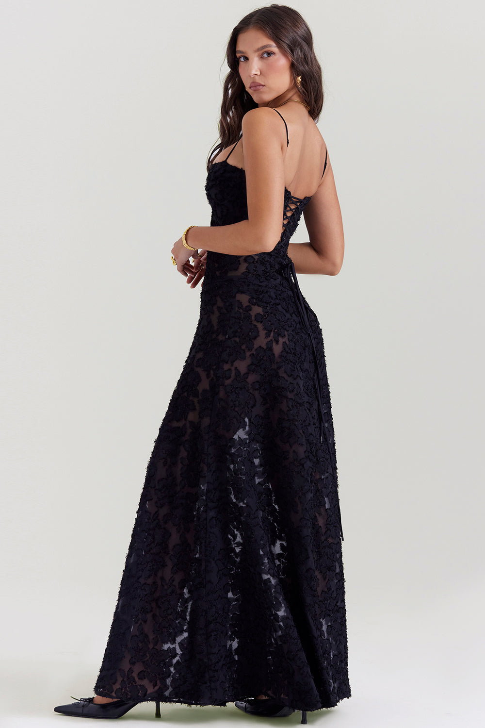 Lucy | Floral Lace Maxi Dress