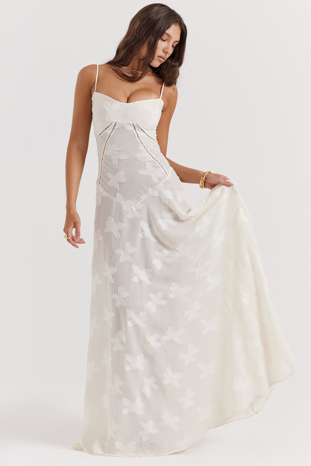 Lucy | Floral Lace Maxi Dress