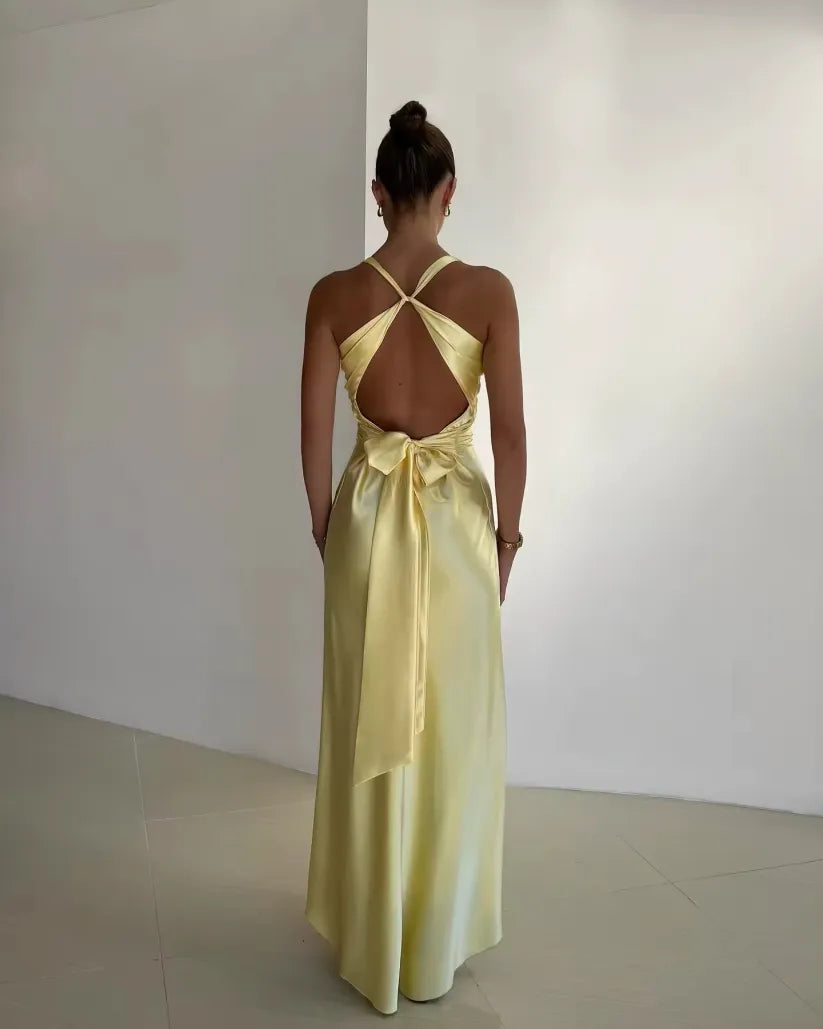 Amelia | Elegant Satin Maxi Dress