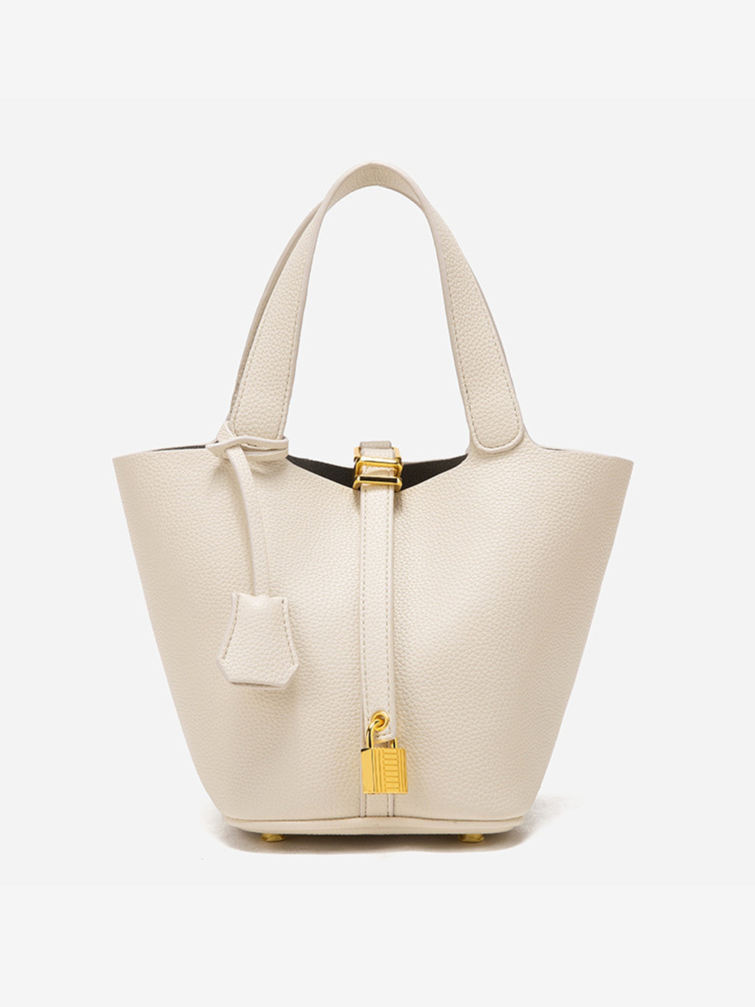 Brandy | Luxe Handbag with Lock Closure