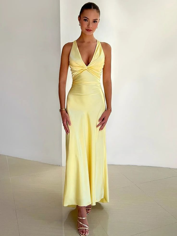Amelia | Elegant Satin Maxi Dress