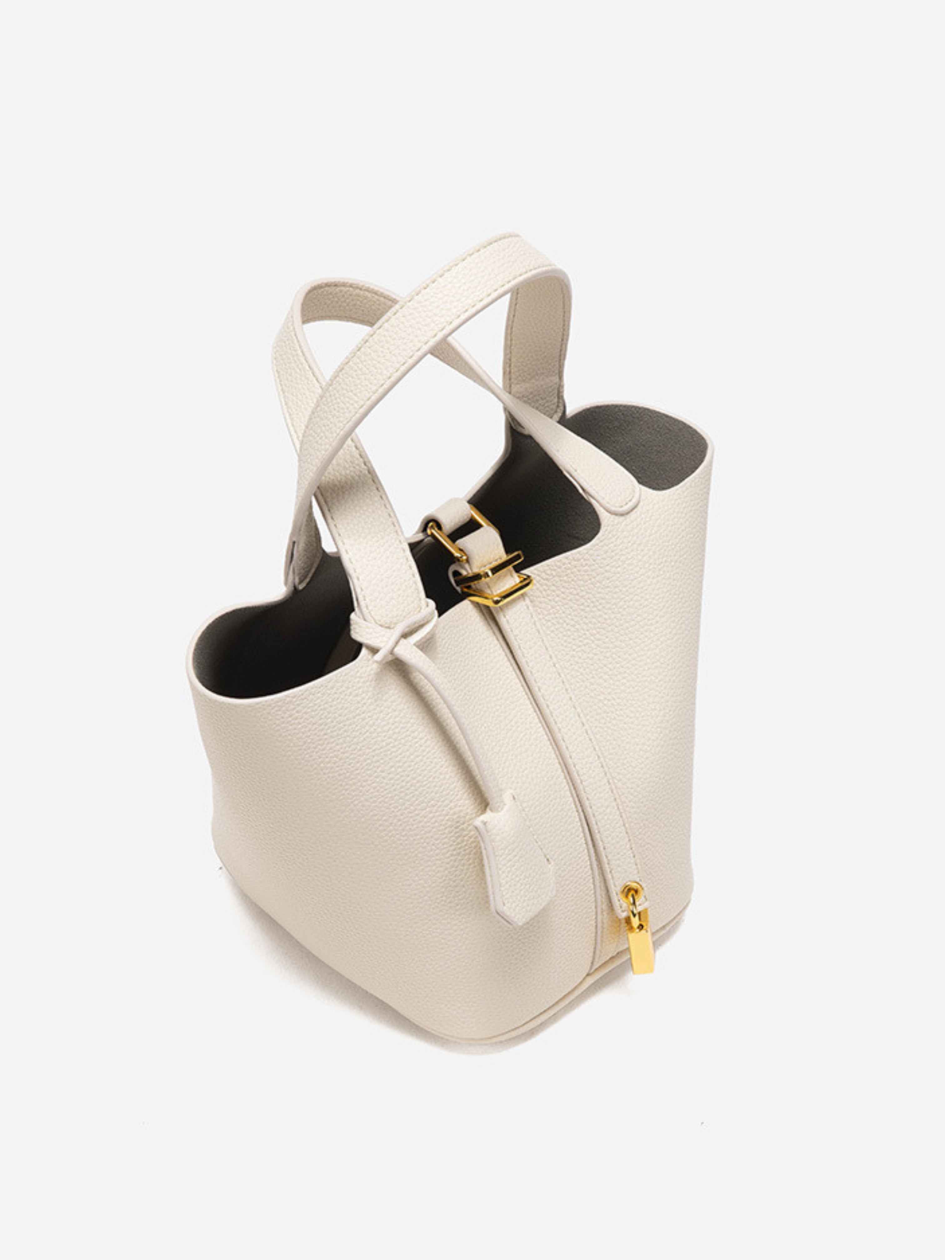 Brandy | Luxe Handbag with Lock Closure