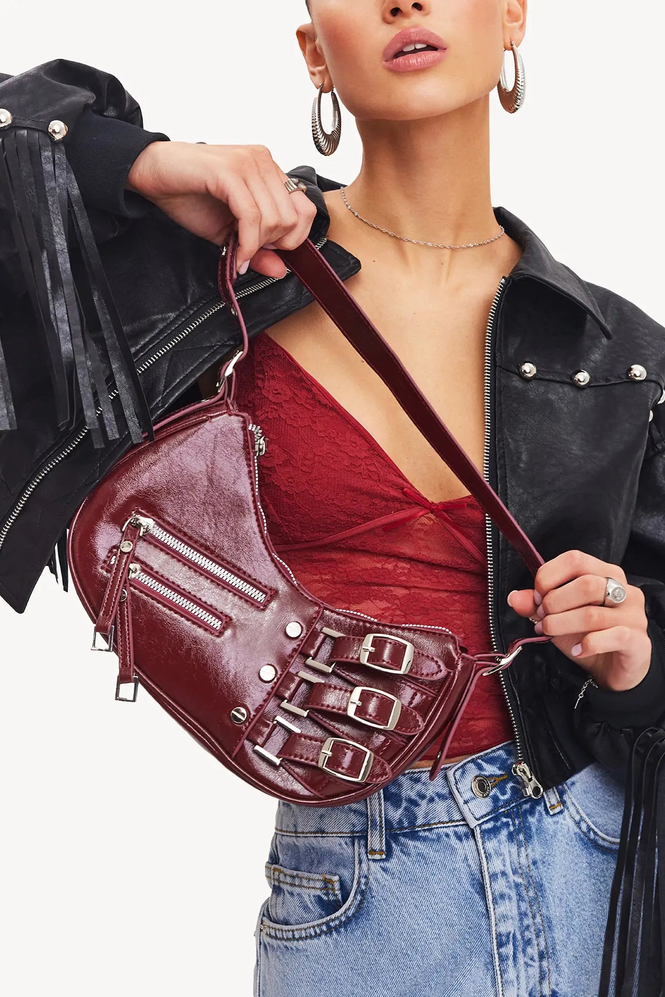 Hannah | Stylish Buckle Detail Crossbody Bag
