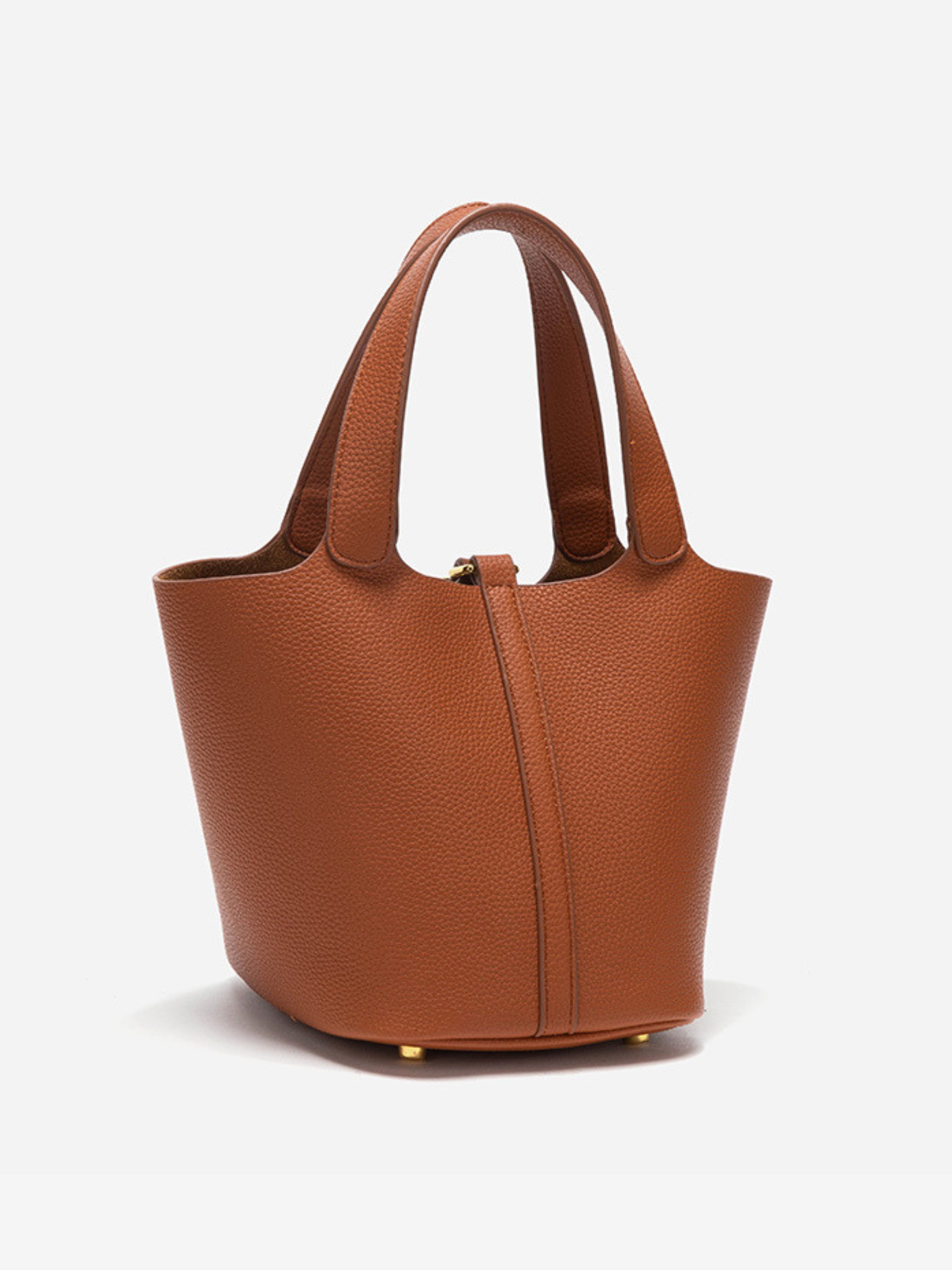 Brandy | Luxe Handbag with Lock Closure