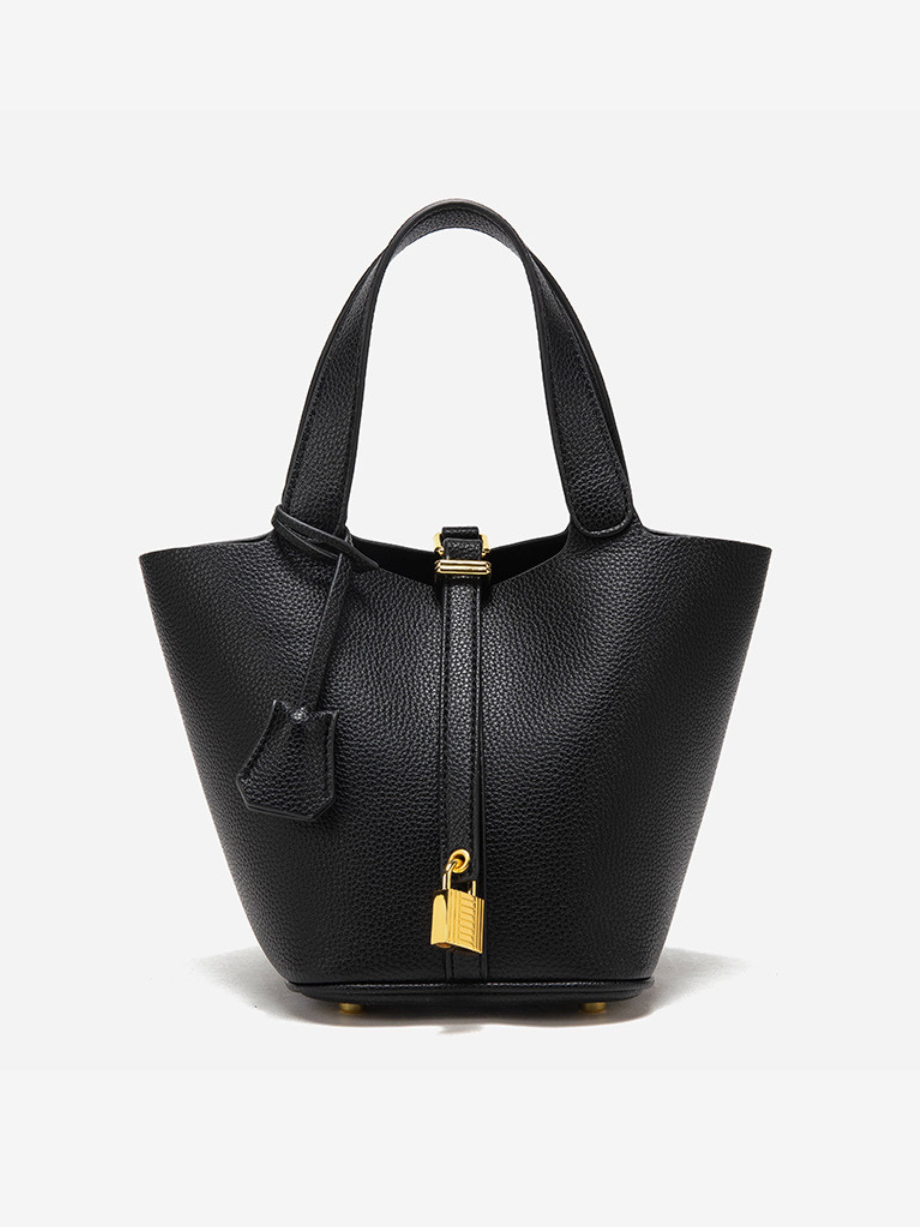 Brandy | Luxe Handbag with Lock Closure