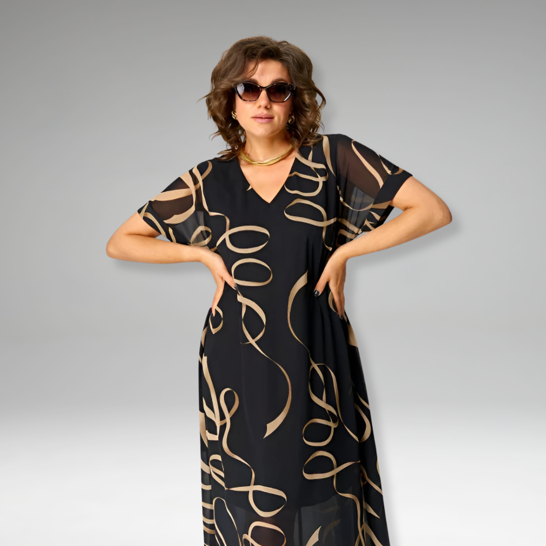 Sanne – Light Dress with Graphic Print