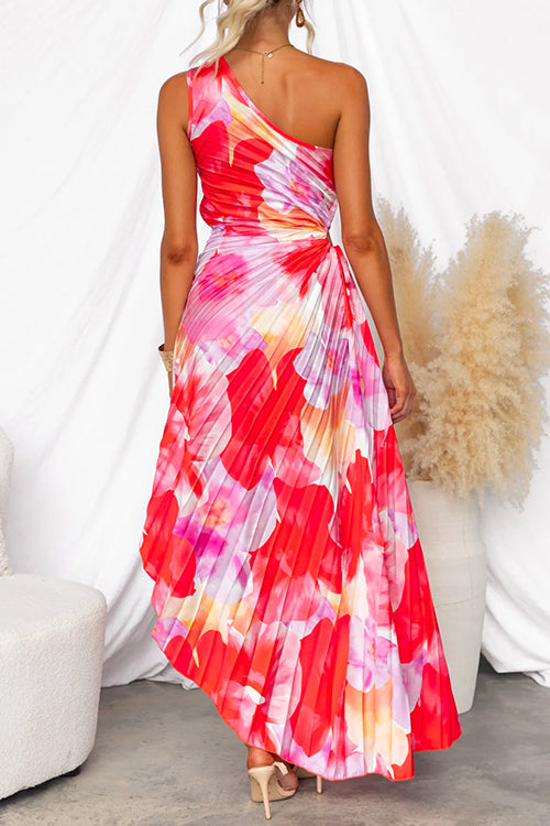 Bella | One-Shoulder Flowing Floral Dress