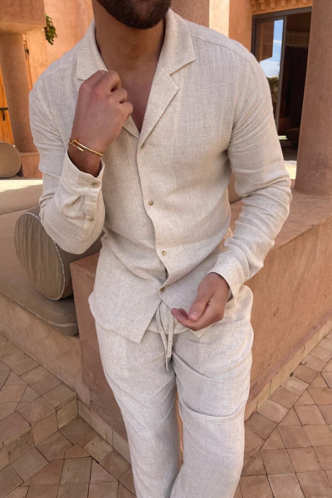 Leo | Classic Linen Shirt Men