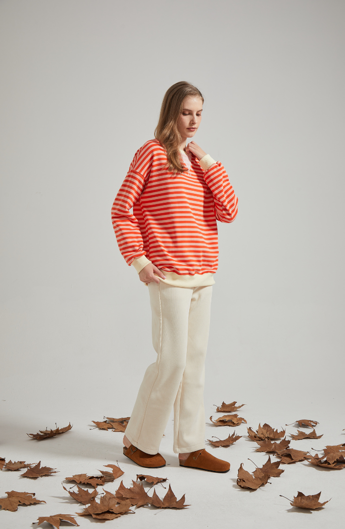 LENA™ Oversized striped sweater