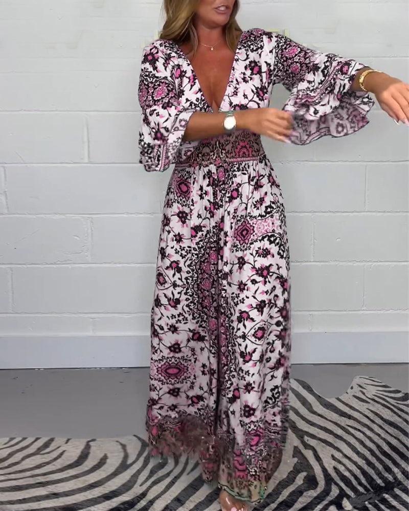 Anna | Bohemian Floral Maxi Dress