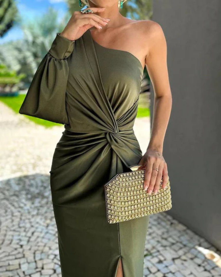 Bianca | Stylish Elegant One-Shoulder Dress