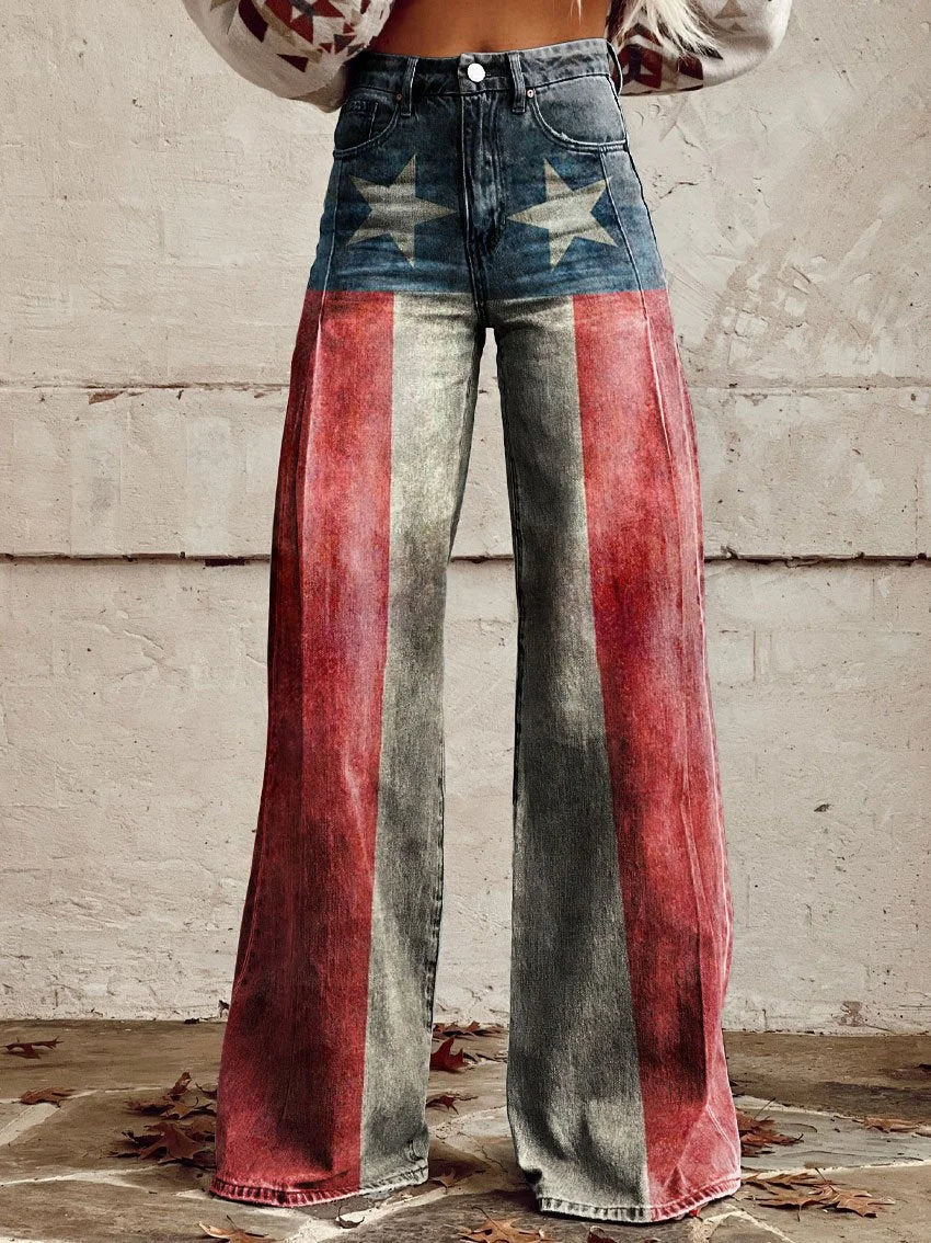 Jenna | Patriotic Vintage Wide Leg Jeans