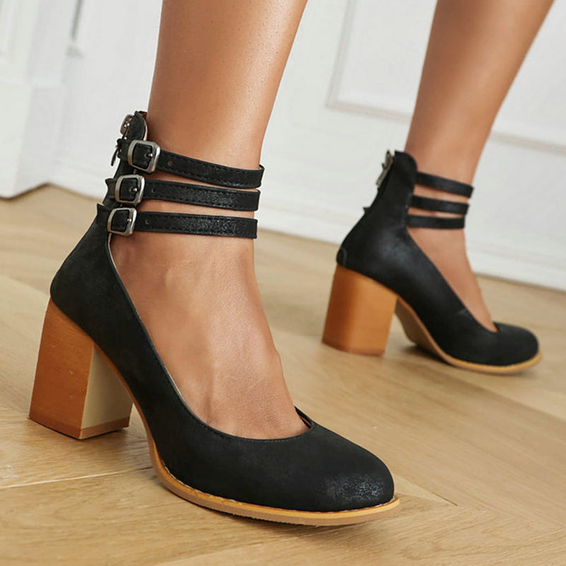Jasmine | Stylish Comfortable Block Heel Pumps