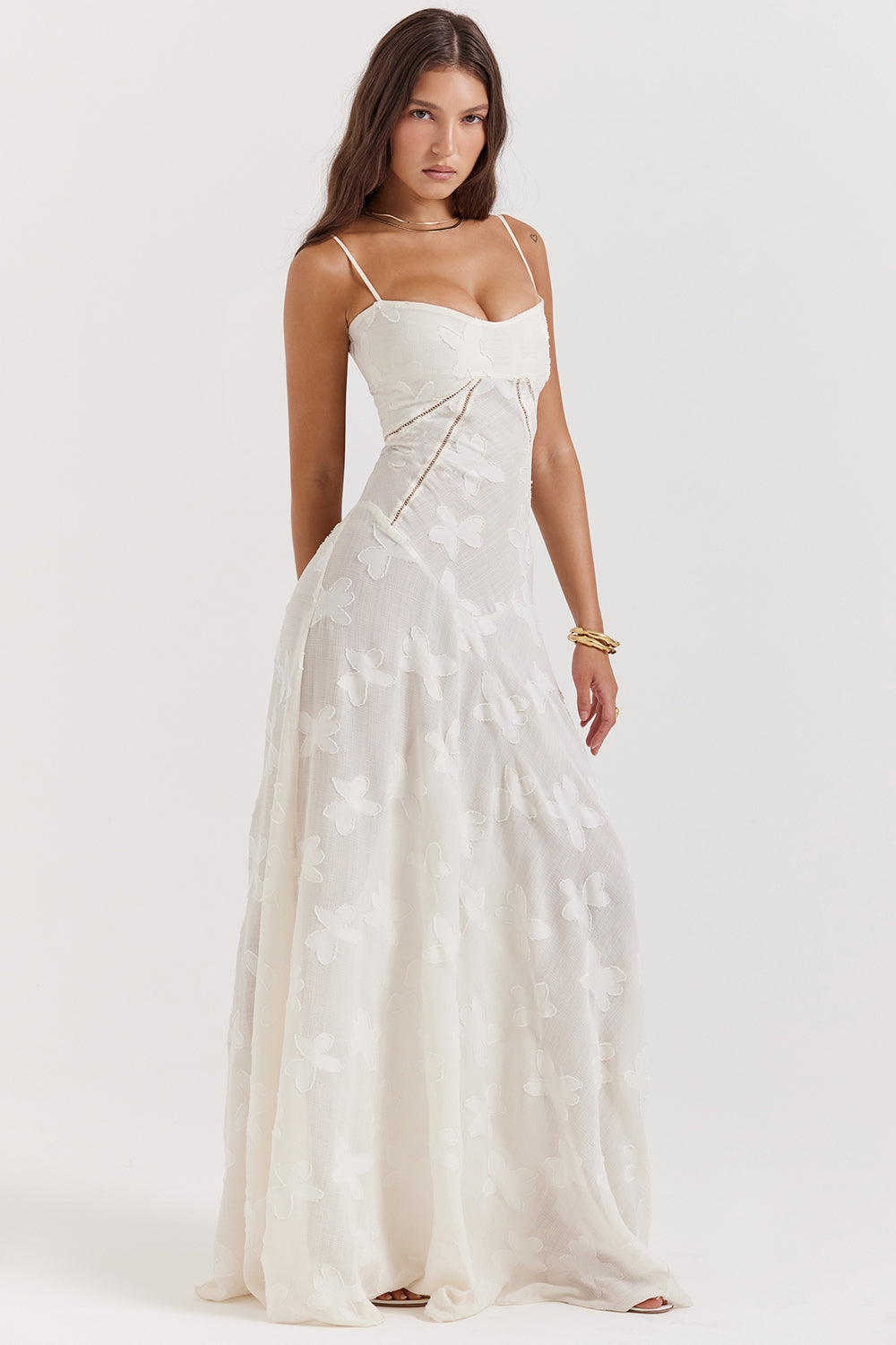 Lucy | Floral Lace Maxi Dress
