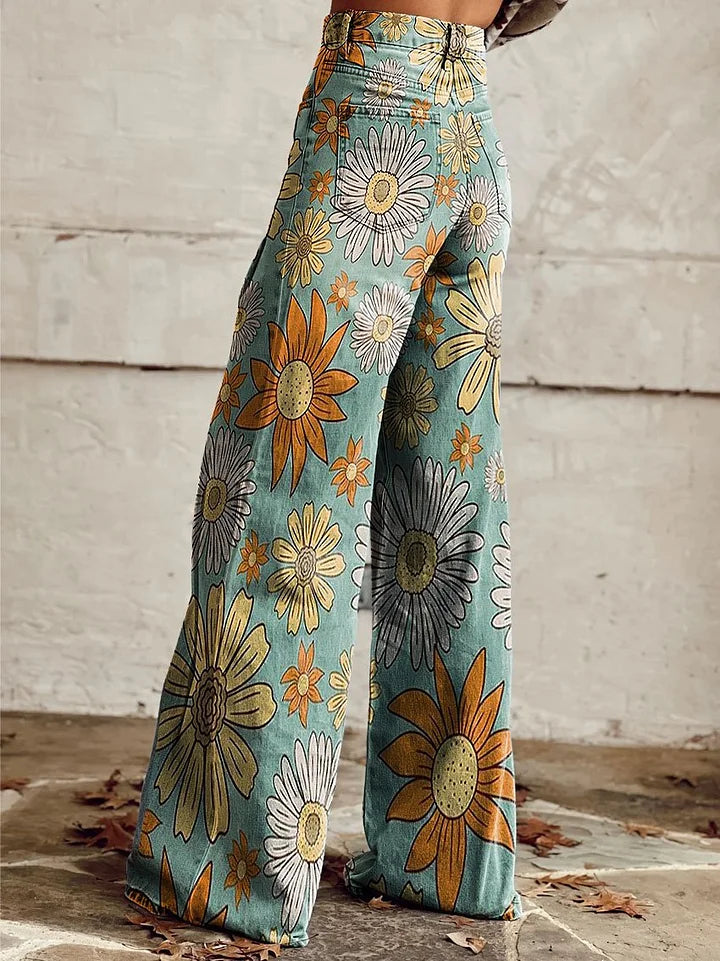 Bonnie | Casual Relaxed Floral Print Jeans