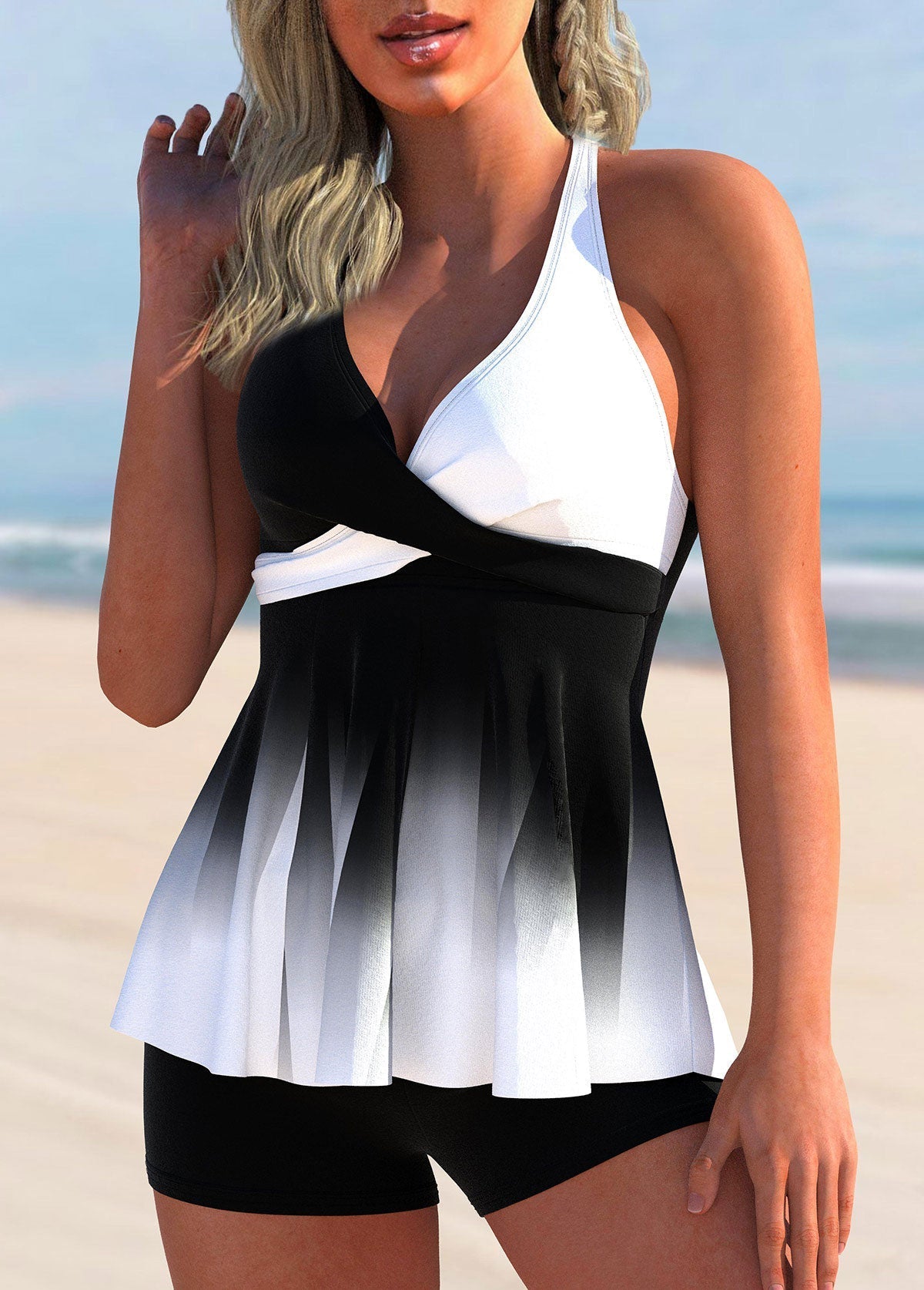 Amelia | Stylish Ombre Swimsuit Set
