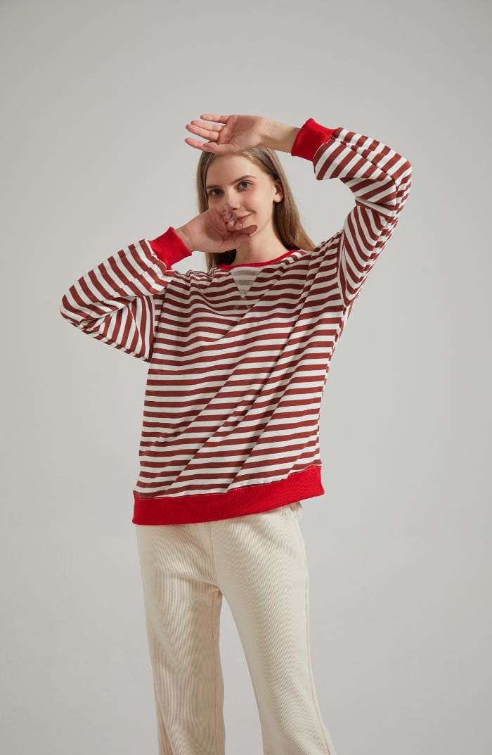 LENA™ Oversized striped sweater