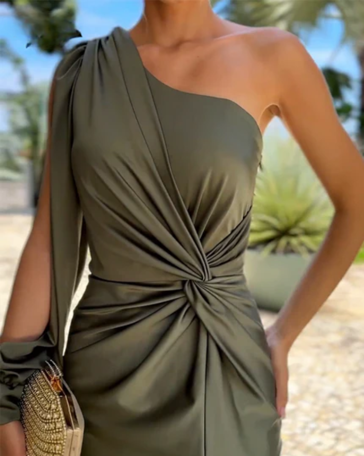 Bianca | Stylish Elegant One-Shoulder Dress