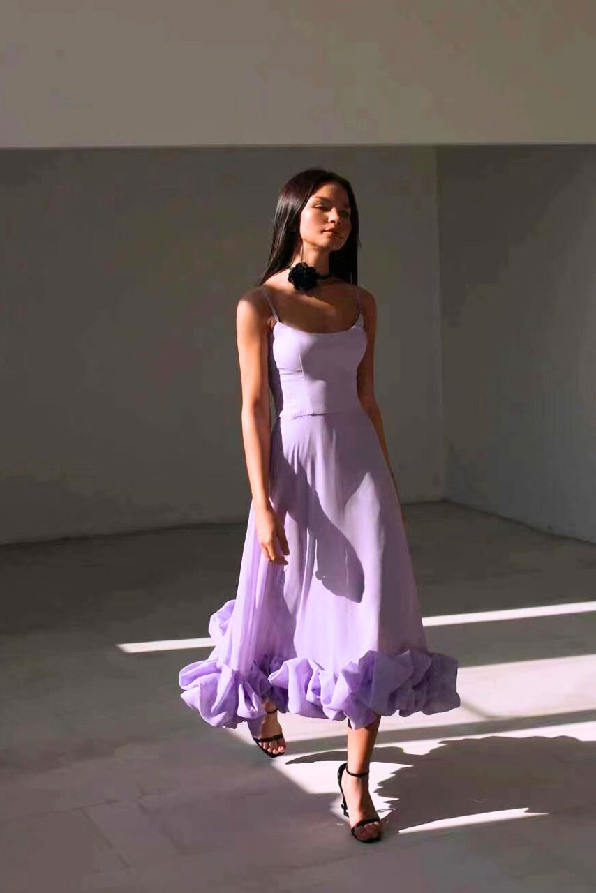 Leah | Elegant Ruffle Summer Dress