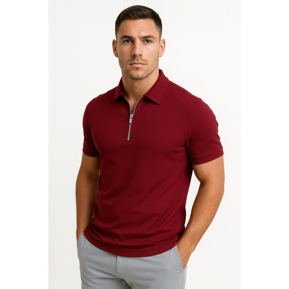 Logan | Modern Zip Polo Shirt Men