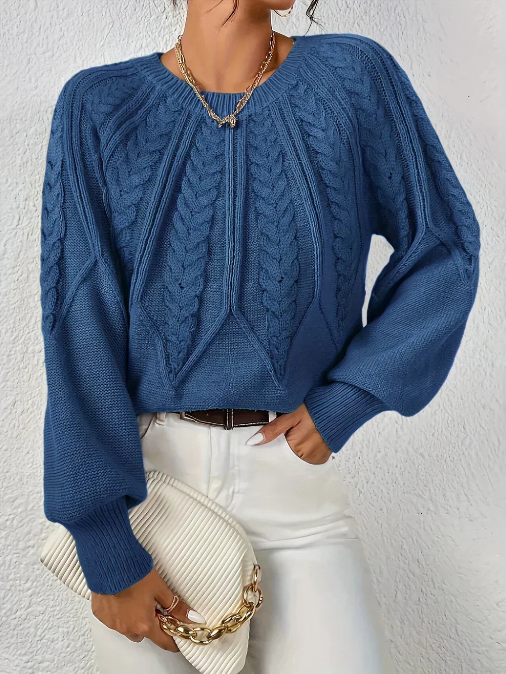 Emilie™ - Casual Elegant Cable Knit Sweater