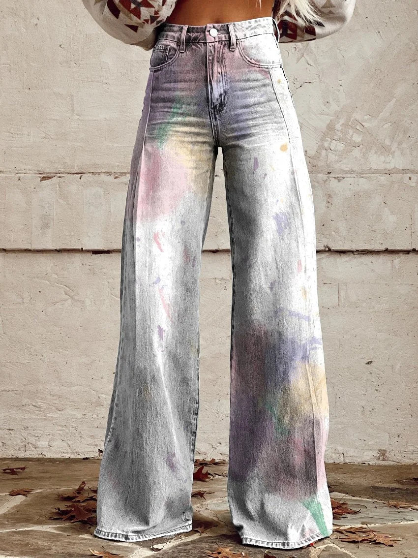 Tiffany | Subtle Hues Printed Denim