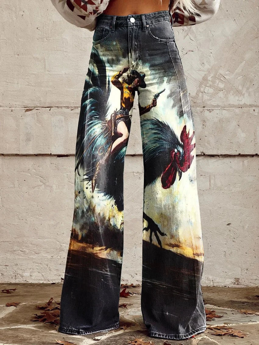 Riley | Relaxed Fit Graphic Statement Jeans