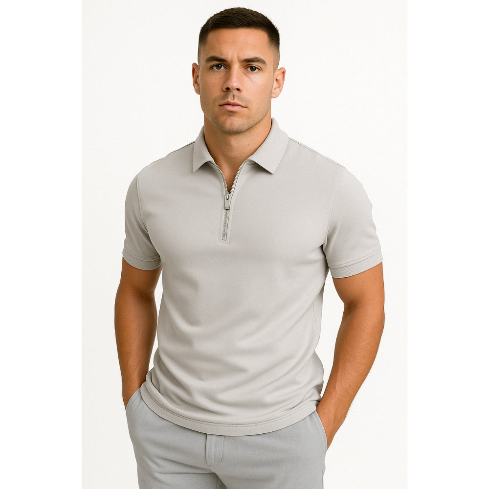 Logan | Modern Zip Polo Shirt Men