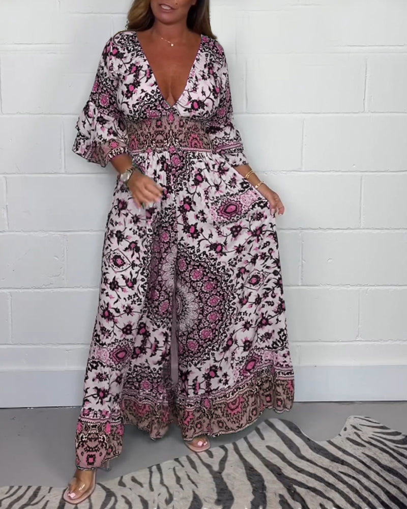 Anna | Bohemian Floral Maxi Dress