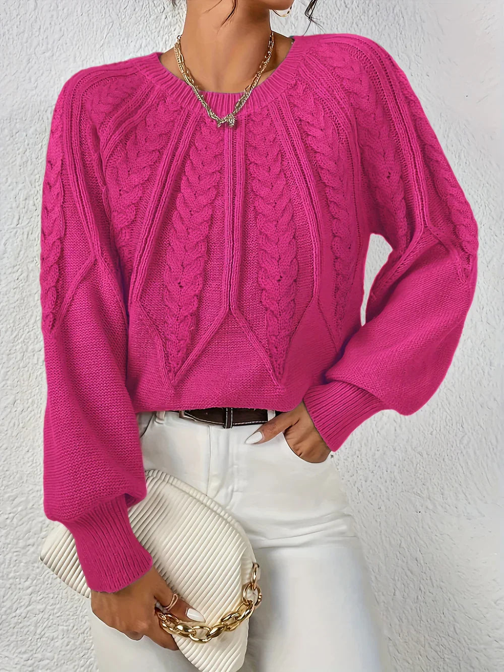 Emilie™ - Casual Elegant Cable Knit Sweater
