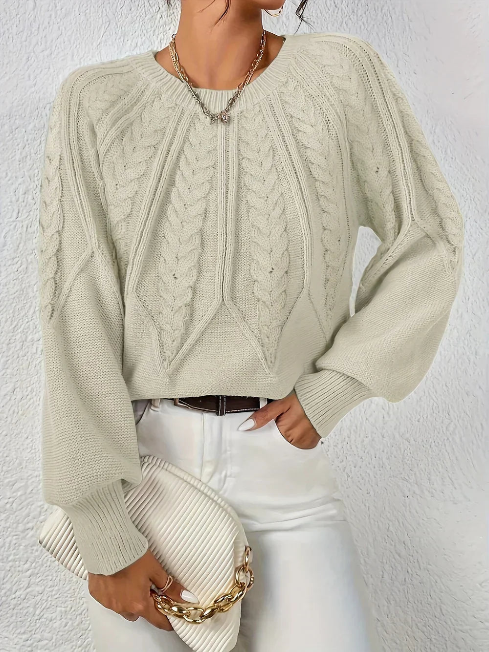 Emilie™ - Casual Elegant Cable Knit Sweater