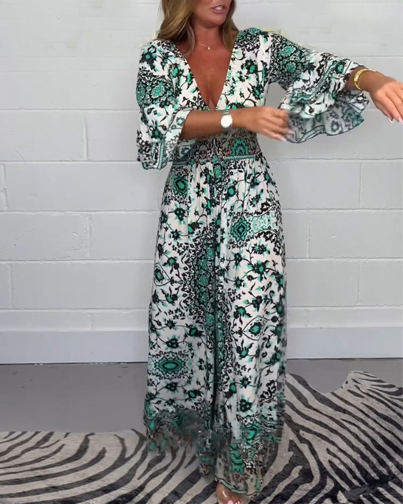 Anna | Bohemian Floral Maxi Dress