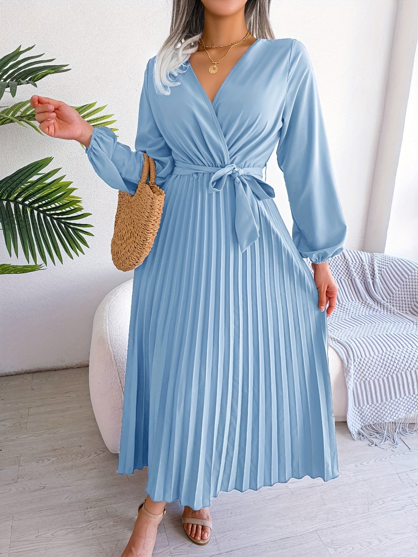 Bianca | Lunaria Elegant Pleated Dress