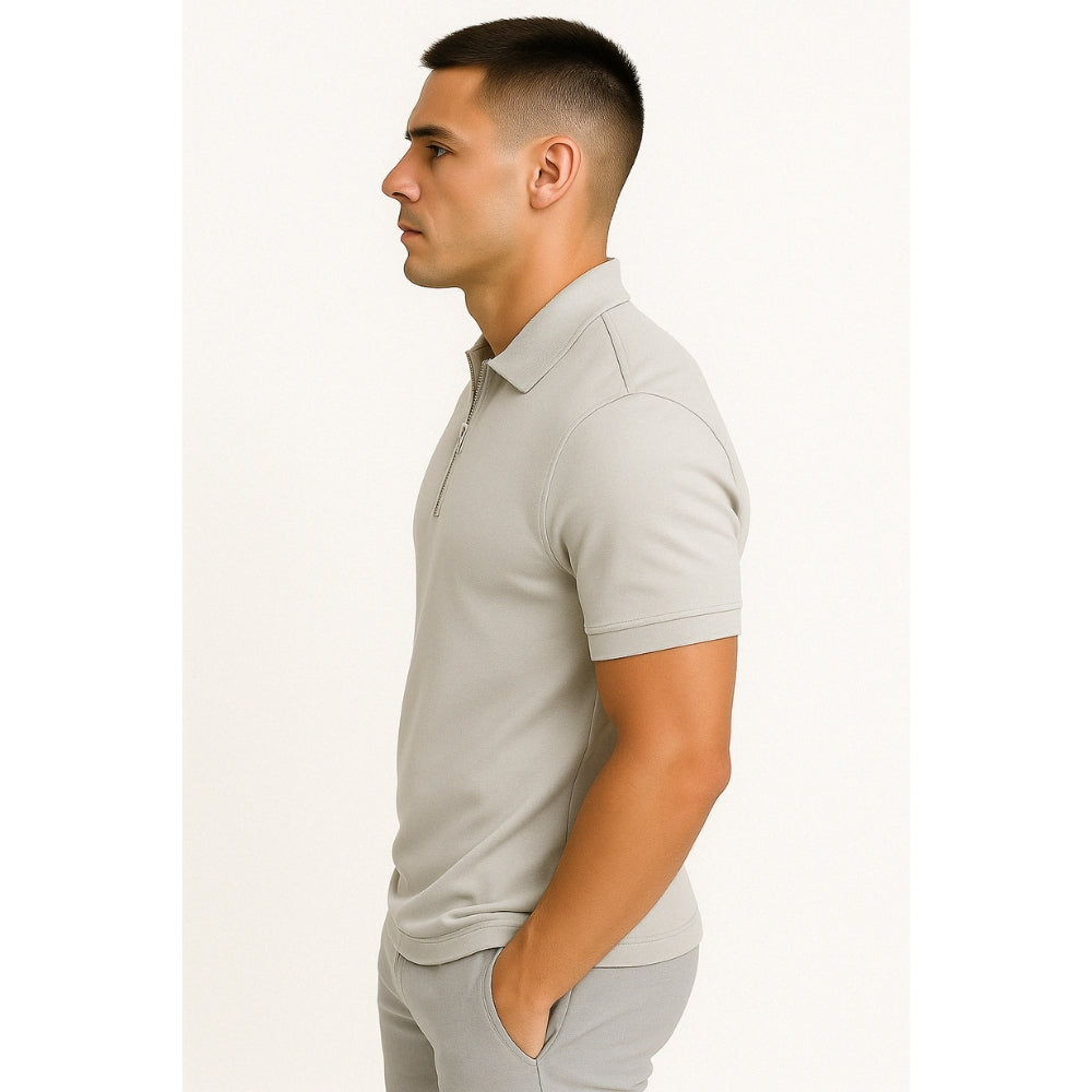 Logan | Modern Zip Polo Shirt Men