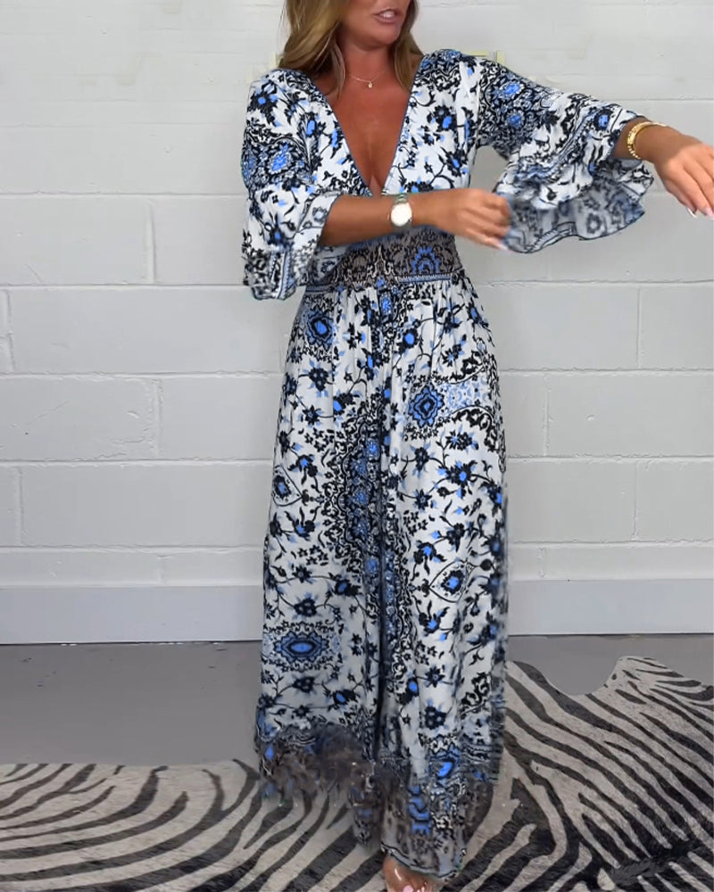 Anna | Bohemian Floral Maxi Dress