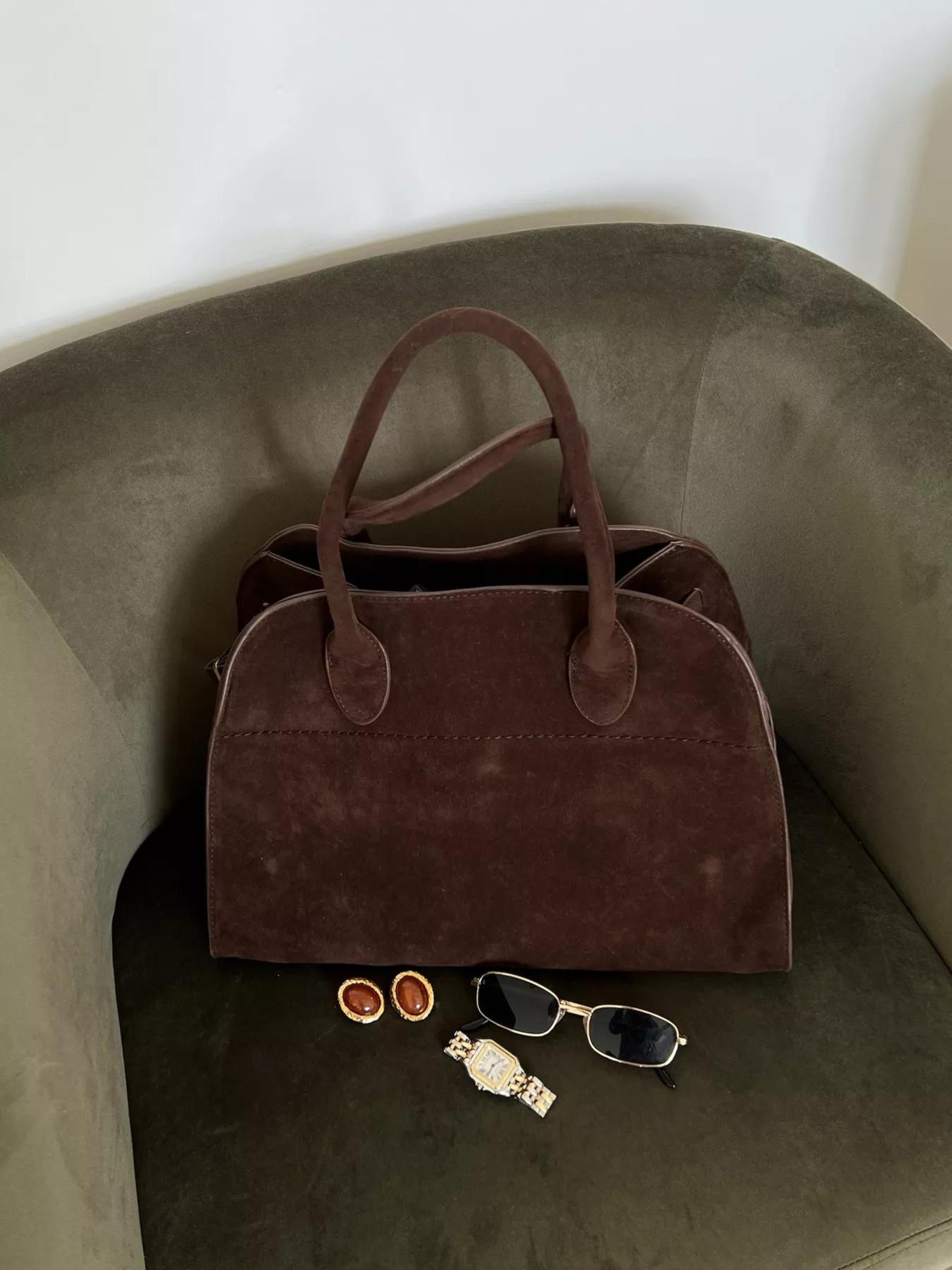 Caitlin | Elegant Suede Handheld Bag